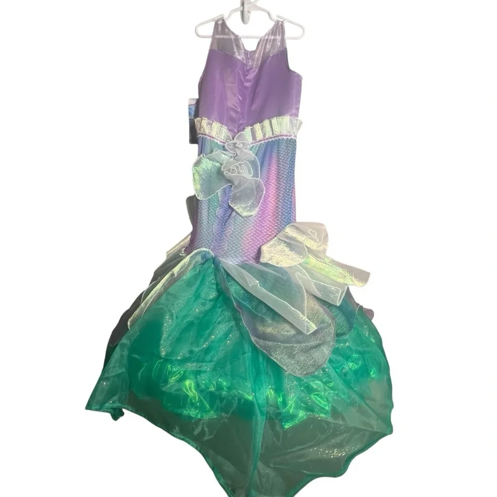 Little Mermaid Disguise Girls Size M 8-10 Ariel Halloween Costume Dress Up NWT